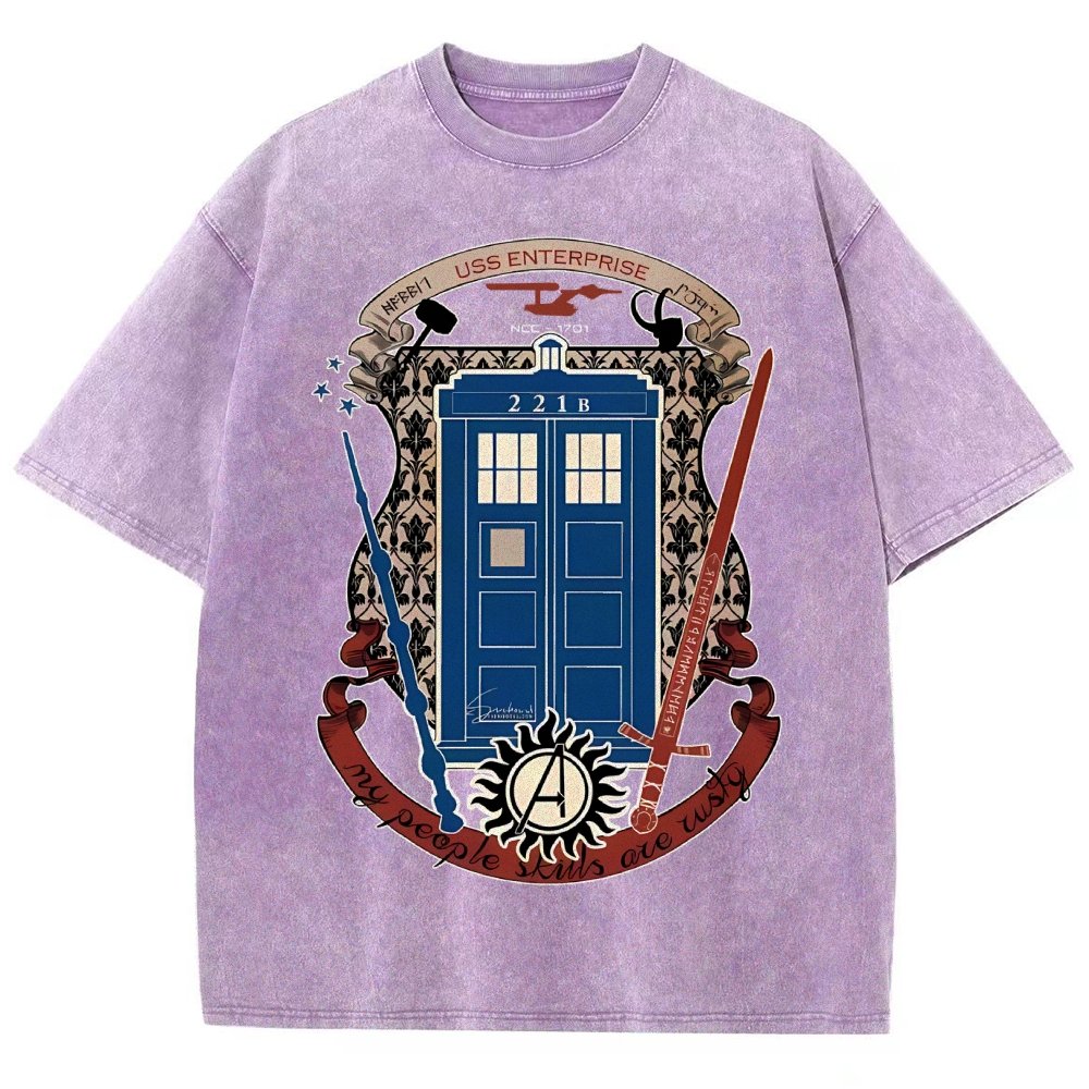 The Ultimate Geek Mashup Vintage Distressed T-shirt