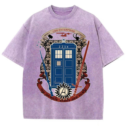 The Ultimate Geek Mashup Vintage Distressed T-shirt