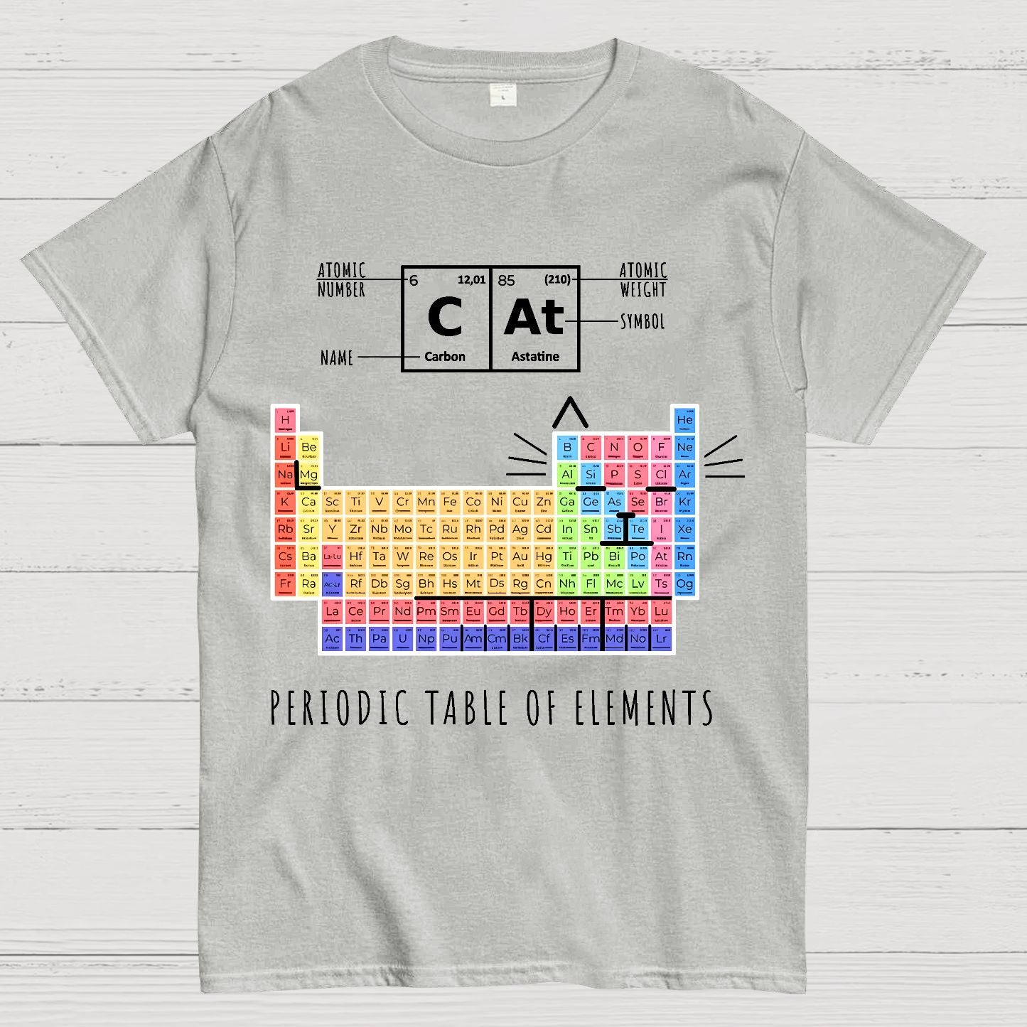 Periodic Table Of Cats Geek T-Shirt