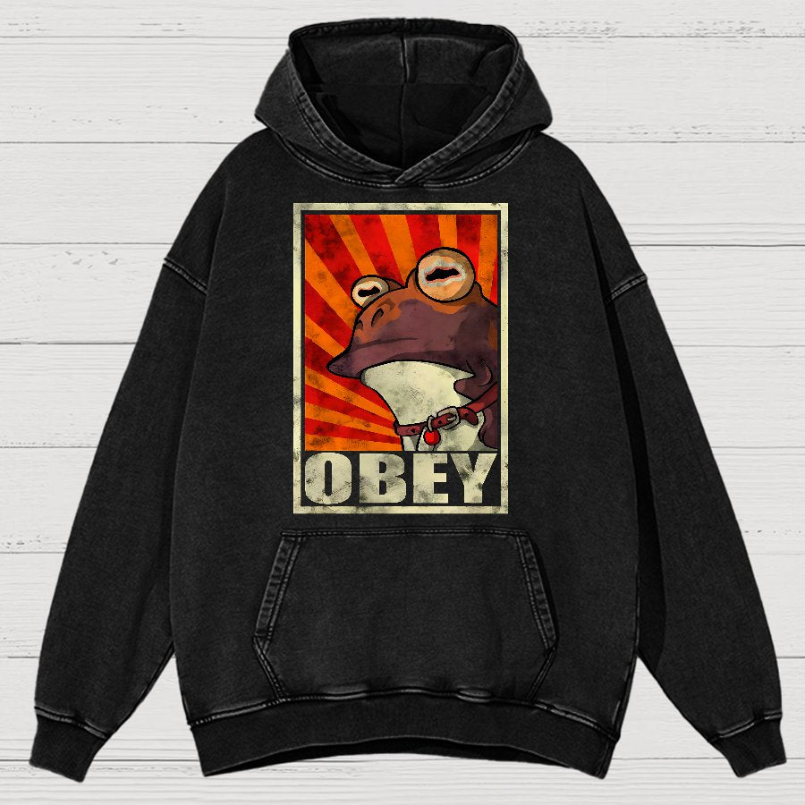 Obey Vintage Distressed Hoodie