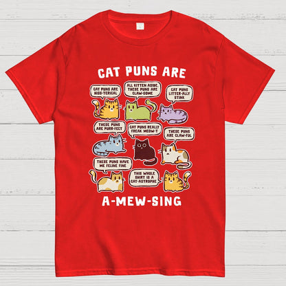 Cat Puns Are A-Mew-sing Geek T-Shirt