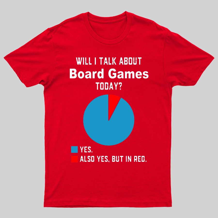Will I Talk About Board Games Today Geeky T-Shirt