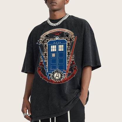 The Ultimate Geek Mashup Vintage Distressed T-shirt