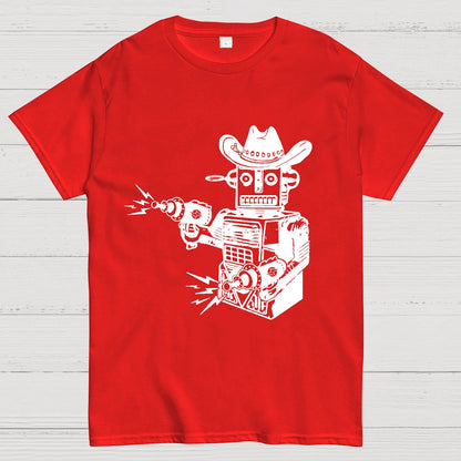 Vintage Cowboy Robot Geeky T-Shirt