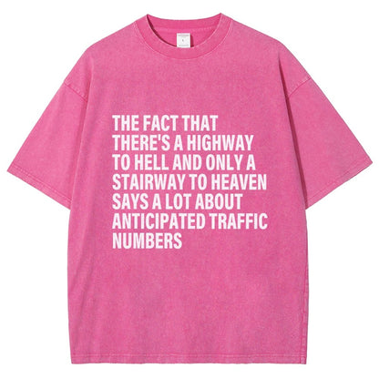 Funny Quote There's Highway To Hell And Stairway To Heaven Vintage Distressed T-shirt