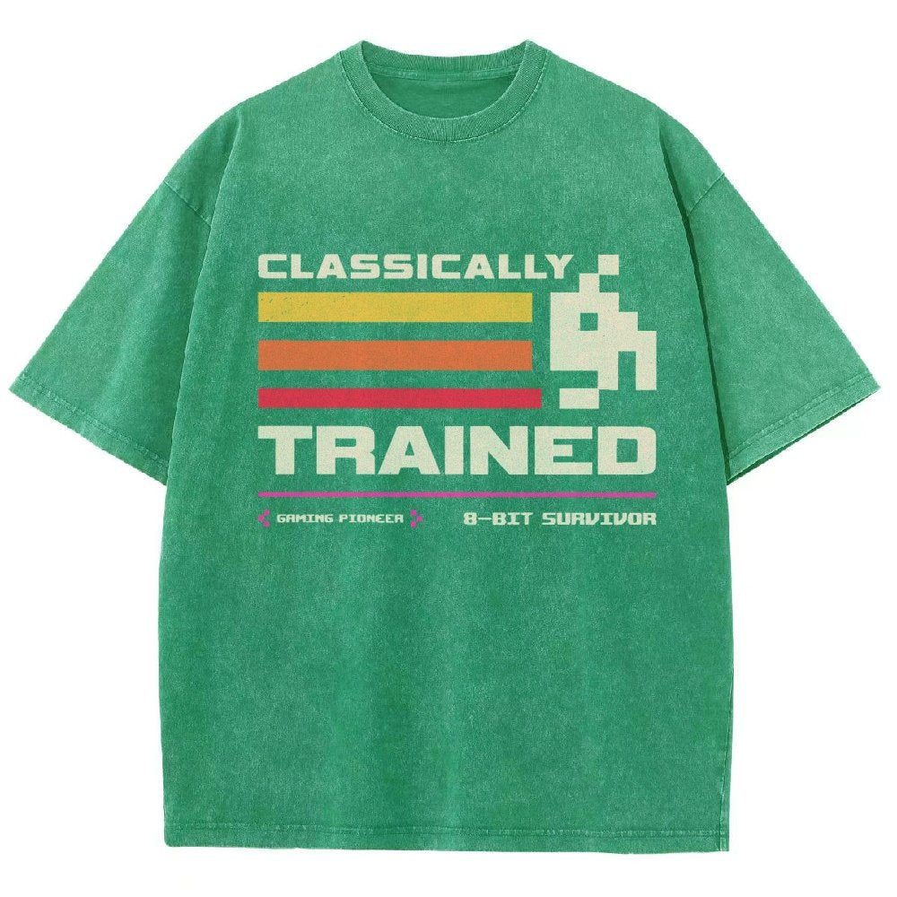 Classically Trained for Retro Gamers Vintage Distressed T-shirt