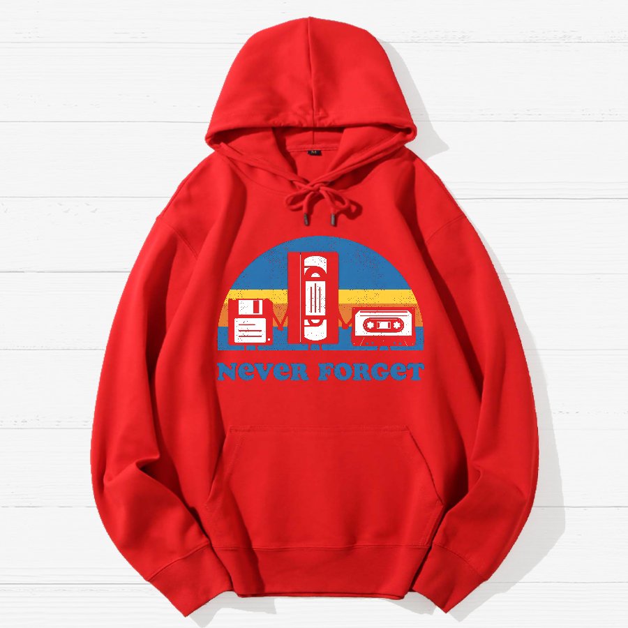 Never Forget Geek Cotton Hoodie