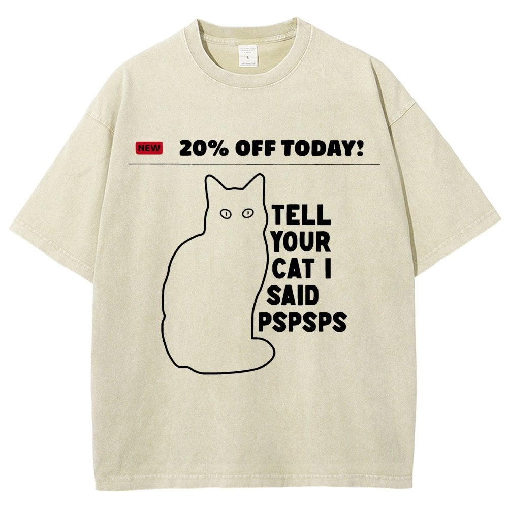 Tell Your Cat Vintage Distressed T-shirt