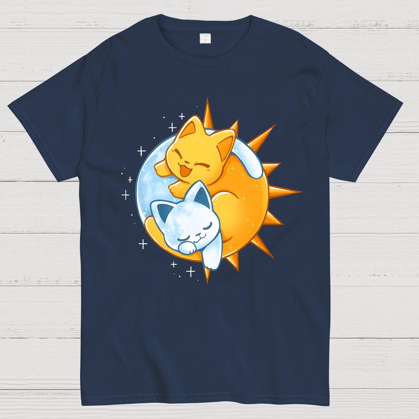 Sun Moon Kittens Geek T-Shirt