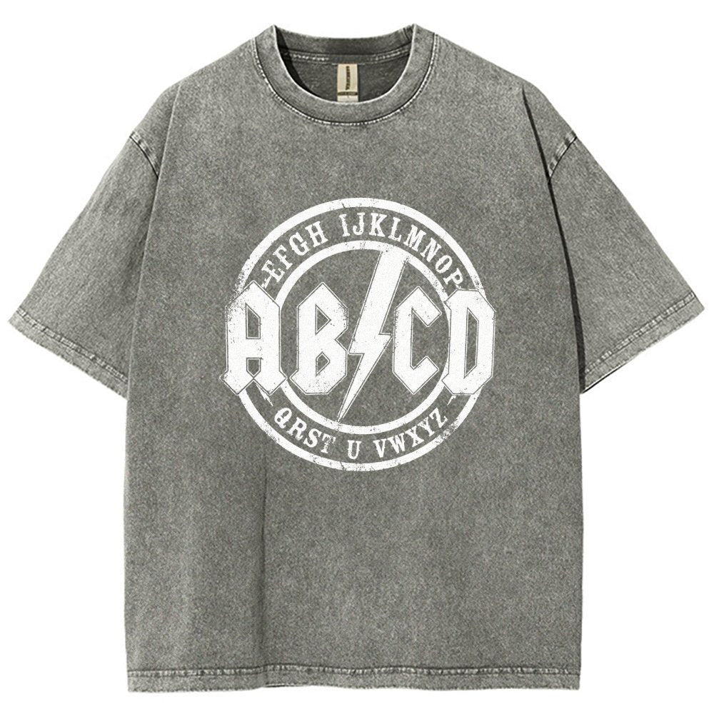 Hard Rock Alphabet Vintage Distressed T-shirt