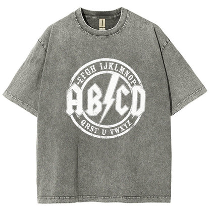 Hard Rock Alphabet Vintage Distressed T-shirt