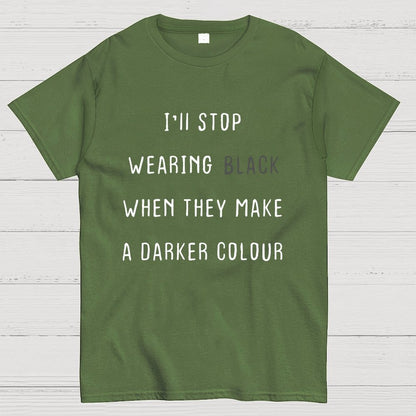 Wearing Black Geek T-Shirt