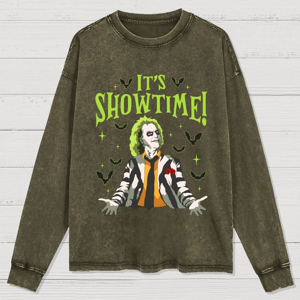 Its Showtime Washed Long Sleeve Tee