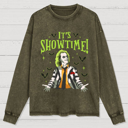 Its Showtime Washed Long Sleeve Tee
