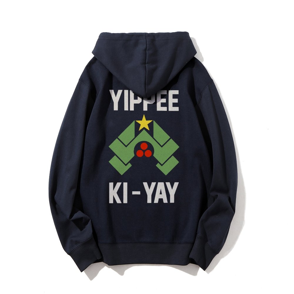 YIPPEE KI-YAY Printed Back Unisex Cotton Hoodie