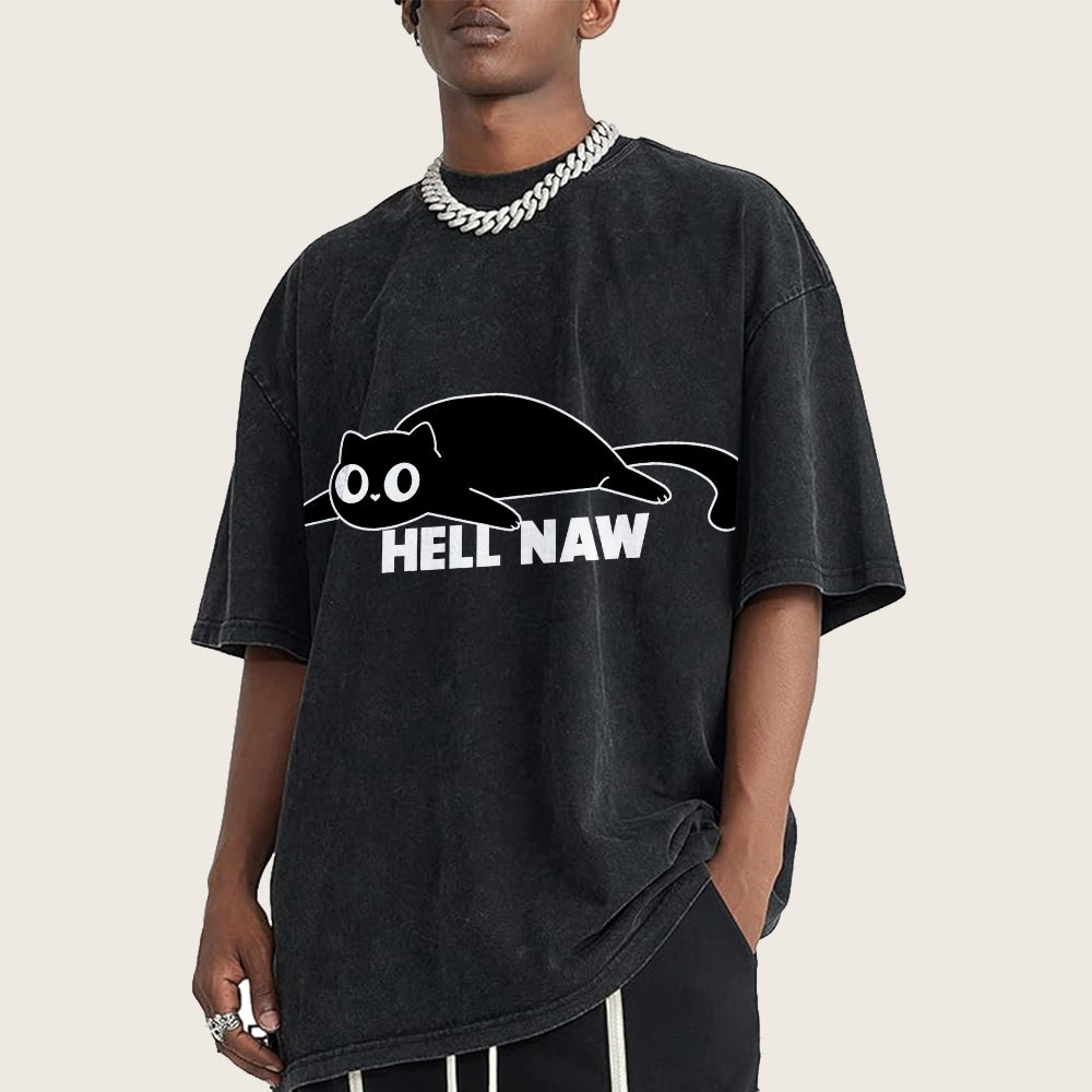 Hell Naw Vintage Distressed T-shirt