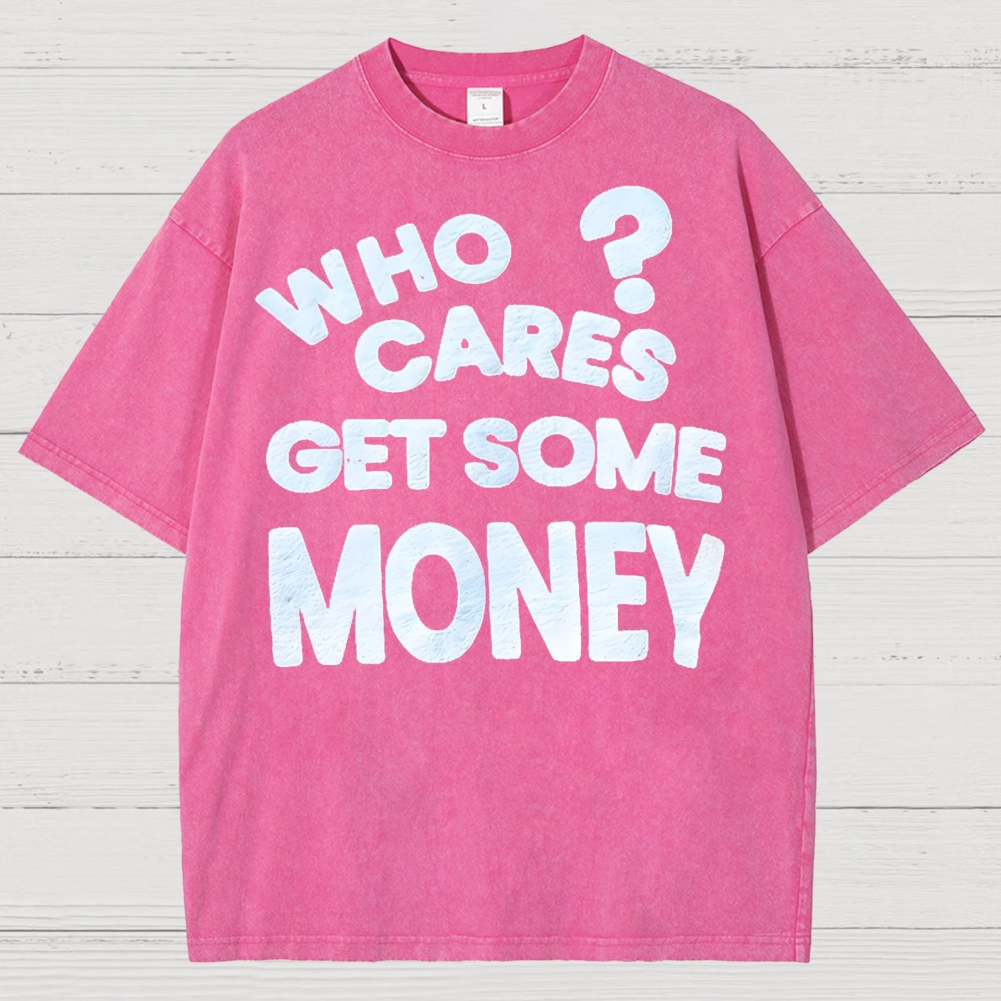 Chasing Money Graphic Print Vintage Distressed T-shirt