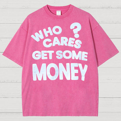 Chasing Money Graphic Print Vintage Distressed T-shirt