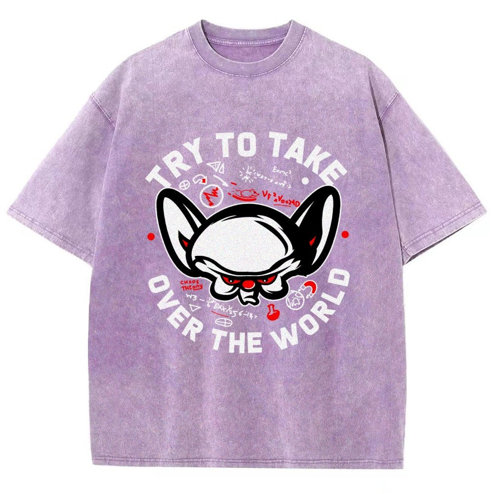 Take Over The World Vintage Distressed T-shirt
