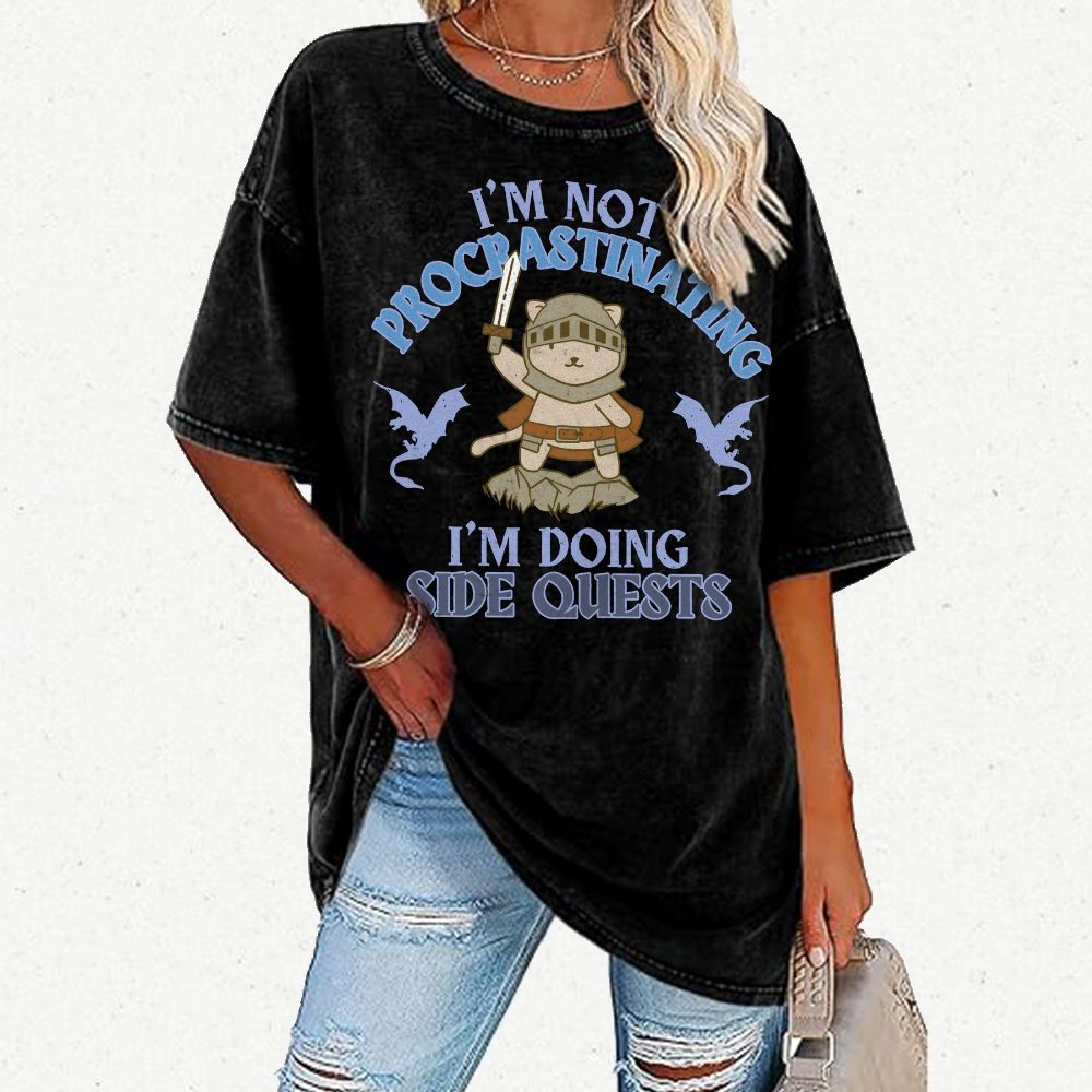 I'm Doing Side Quests Vintage Distressed T-shirt