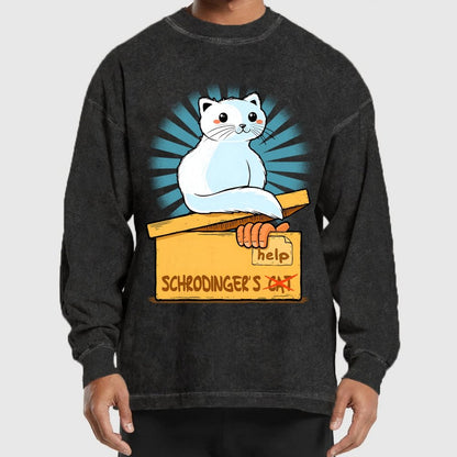 Schrodinger in a Box Washed Long Sleeve Tee