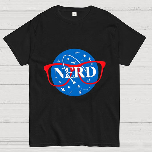Nerdy Space Patch Geek T-Shirt
