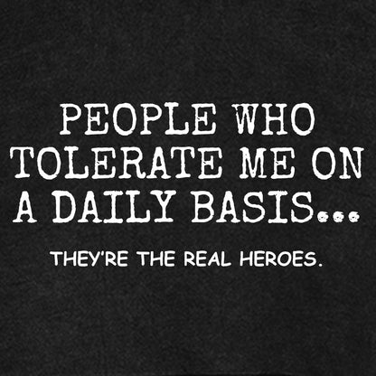 People Who Tolerate Me On A Daily Basis Sarcasm Vintage Distressed Hoodie