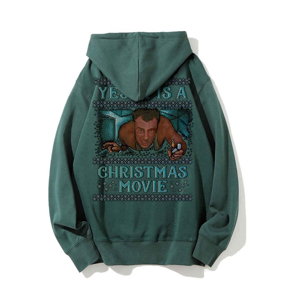 Gen-X Christmas Movie Printed Back Unisex Cotton Hoodie