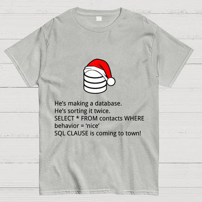 he's making a table Christmas Geek T-Shirt