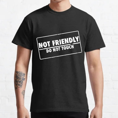 Not Friendly Stamp Geeky T-Shirt