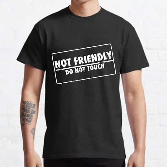 Not Friendly Stamp Geeky T-Shirt