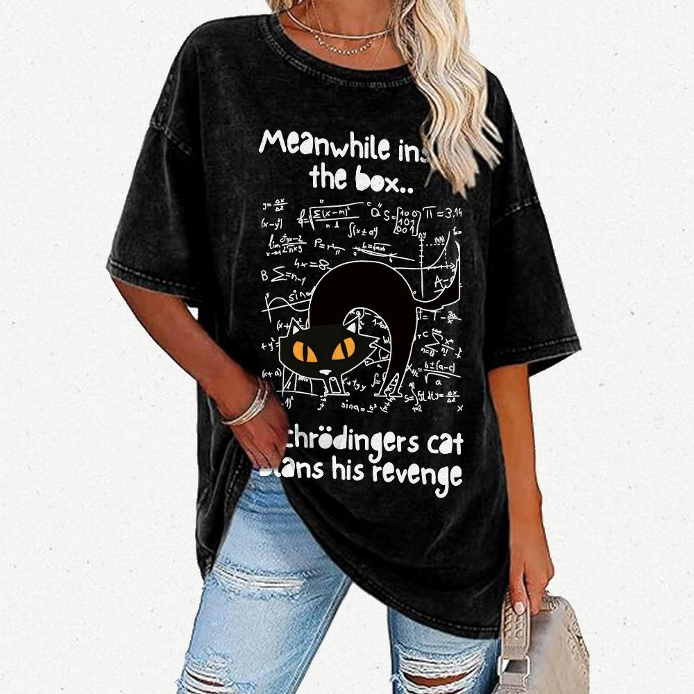 Schrodingers Cat Revenge Vintage Distressed T-shirt