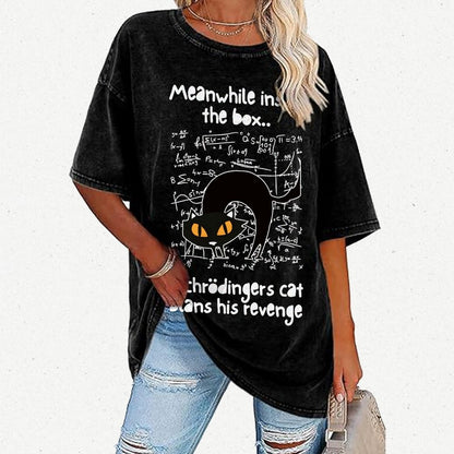 Schrodingers Cat Revenge Vintage Distressed T-shirt