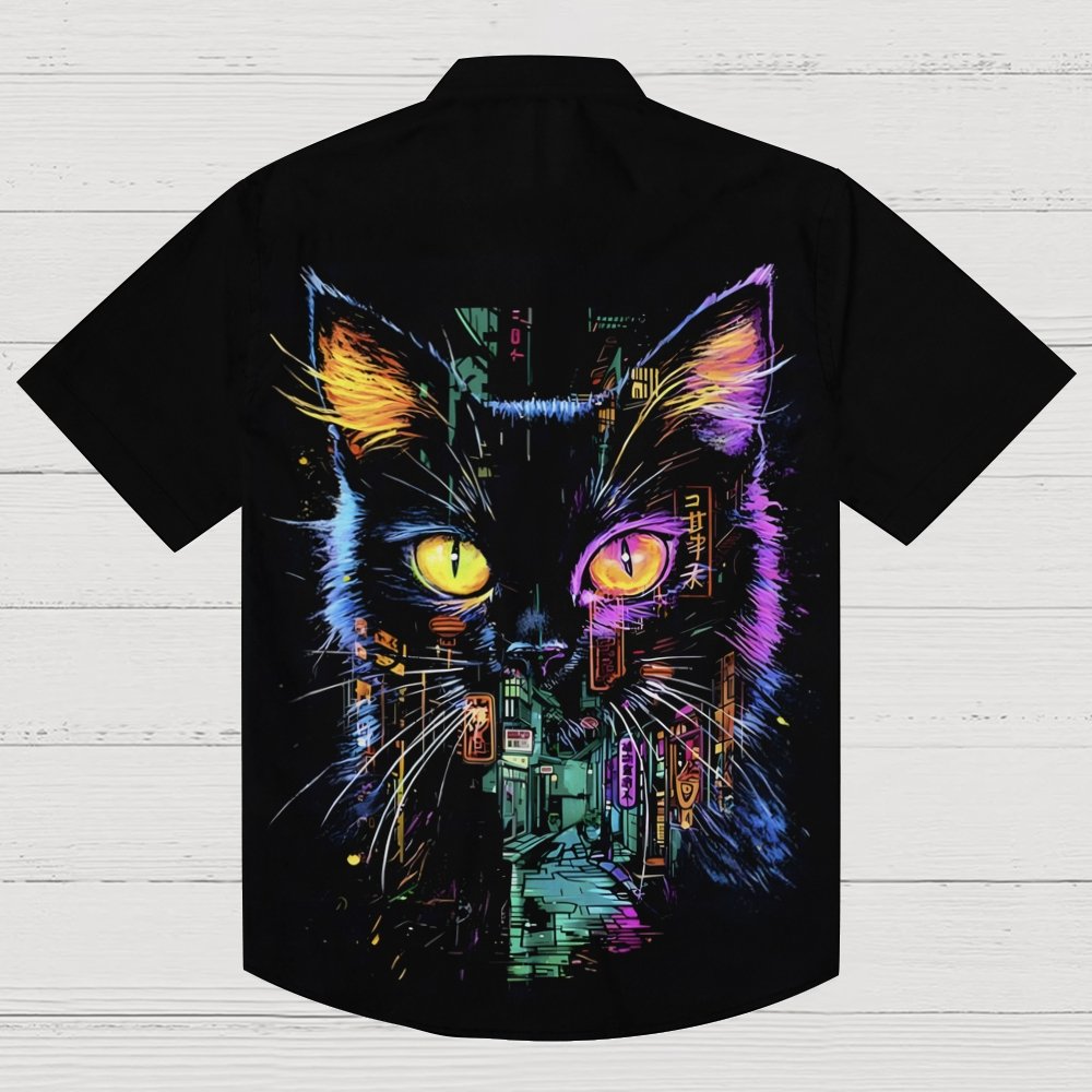 Street Cat Geek Hawaiian Shirt