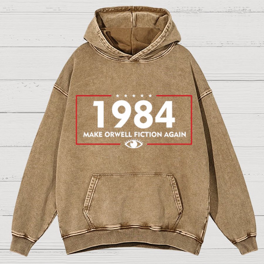 Make Dystopia Fiction Again 19XX Vintage Distressed Hoodie