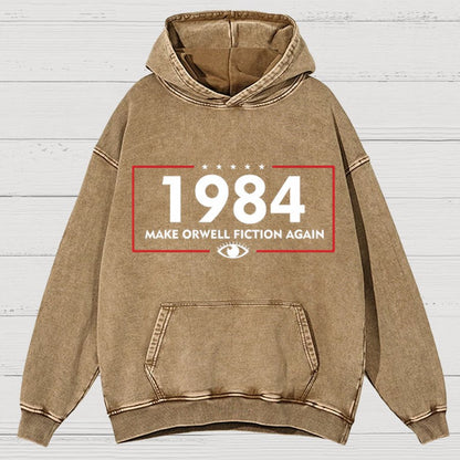 Make Dystopia Fiction Again 19XX Vintage Distressed Hoodie