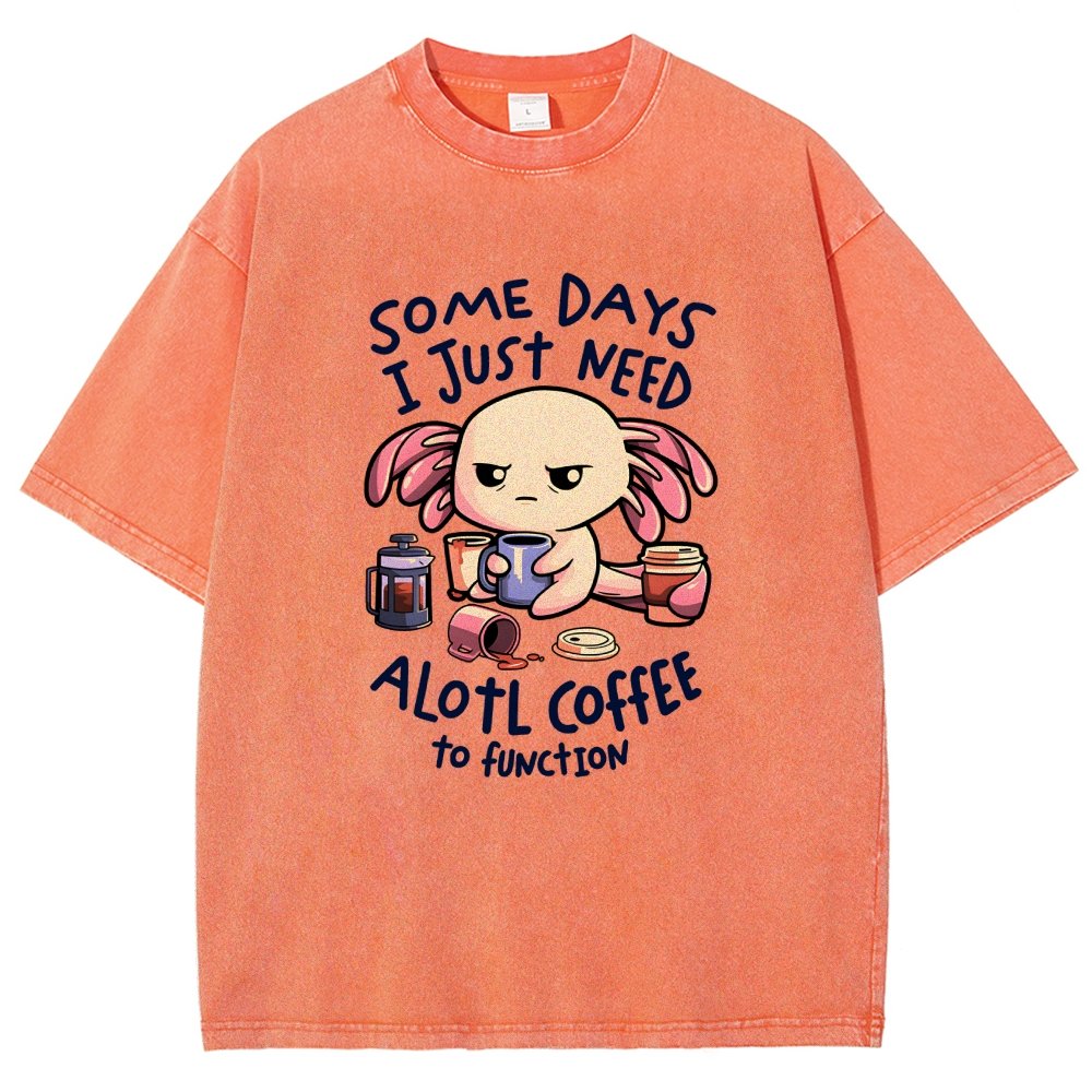 Alotl Coffee Vintage Distressed T-shirt