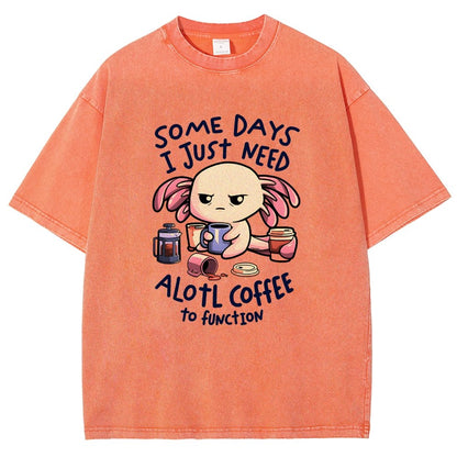 Alotl Coffee Vintage Distressed T-shirt