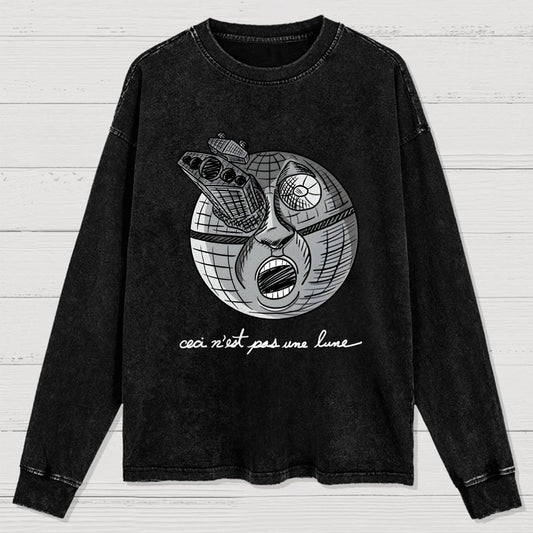 Ceci N’Est Pas Une Lune Washed Long Sleeve Tee