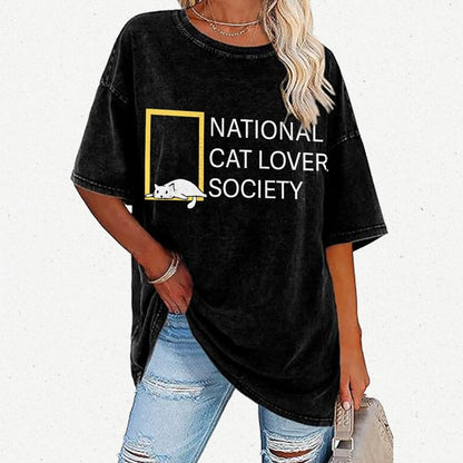 National Cat Lovers Society Vintage Distressed T-shirt