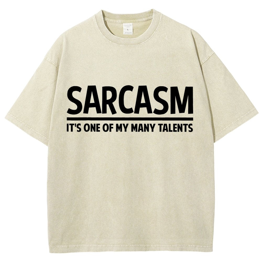 Sarcasm-Just One Of My Many Talents Vintage Distressed T-shirt