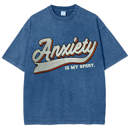 Anxiety Is My Sport Vintage Distressed T-shirt