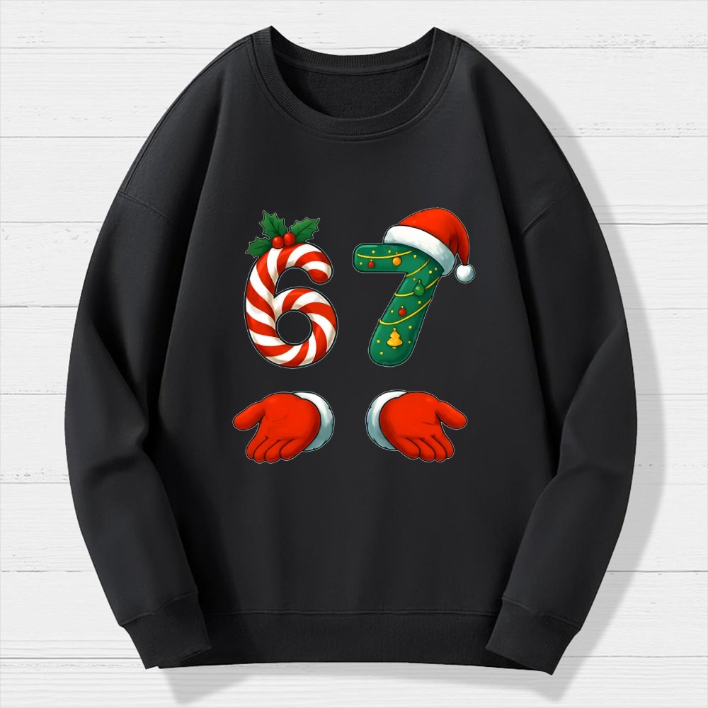 67 Christmas Geek Cotton Sweatshirt