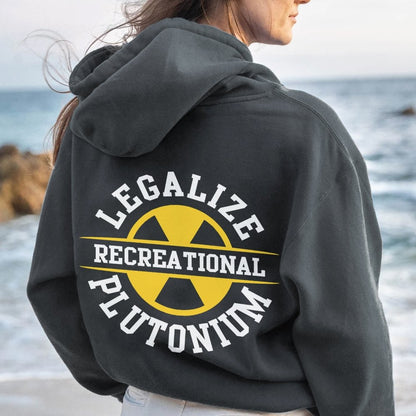 Legalize plutonium recreational Printed Back Unisex Cotton Hoodie