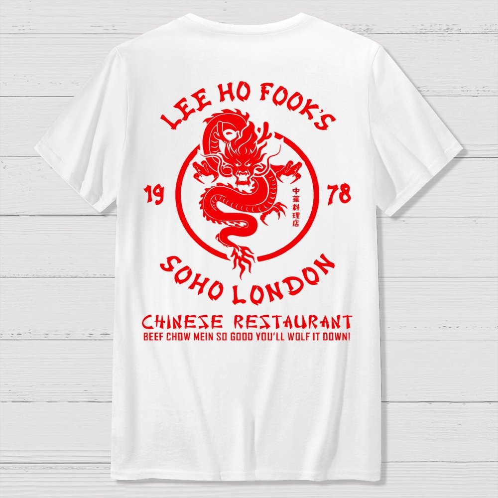 Lee Ho Fooks Chinese Restaurant Back Printing Geek T-Shirt