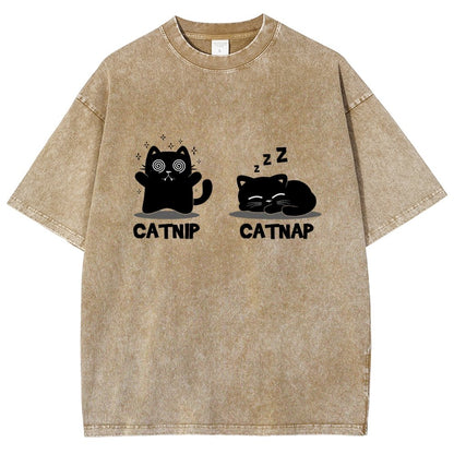 Catnip Catnap Vintage Distressed T-shirt