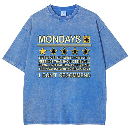 I Don't Recommend Mondays Vintage Distressed T-shirt