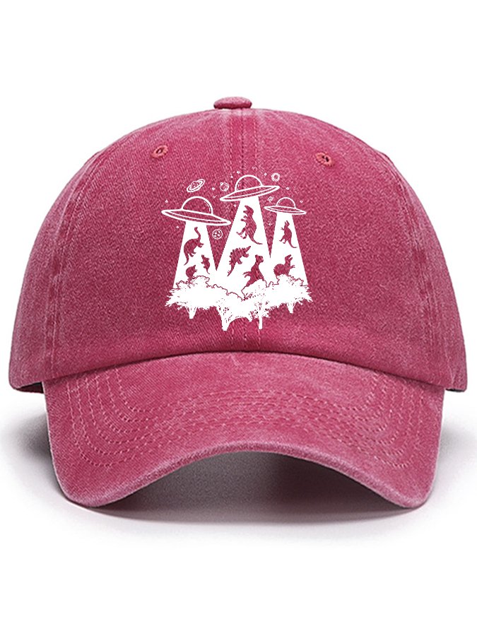 Dinosaur Alien Abduction Unisex Cotton Hat