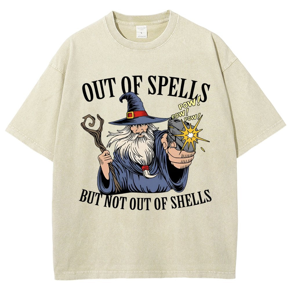 Out of Spells but Not Out of Shells Vintage Distressed T-shirt
