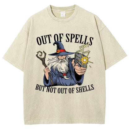 Out of Spells but Not Out of Shells Vintage Distressed T-shirt